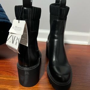 ZARA CHUNKY HEEL BOOT